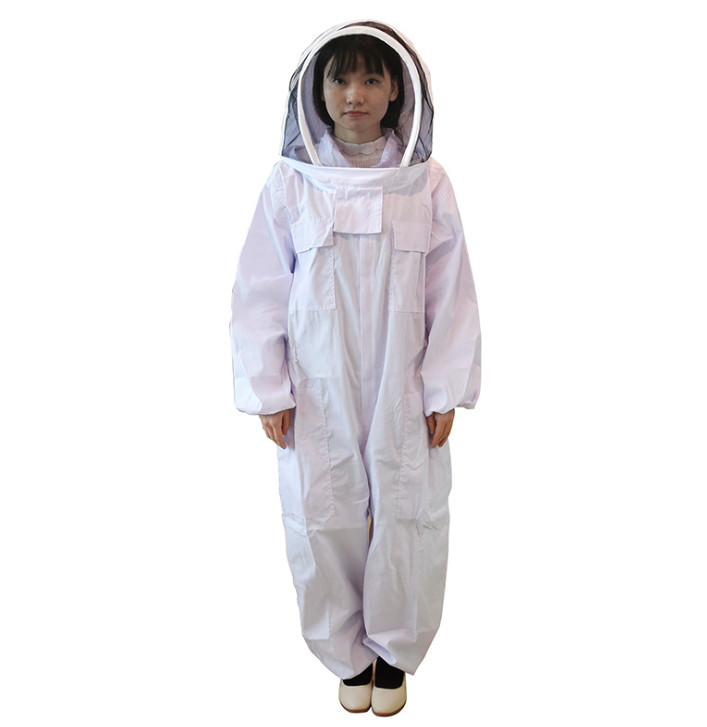 Cotton Full Body Beekeeping Suit Protective Bee Keeping Suit Beekeeping Suit with Veil Hood